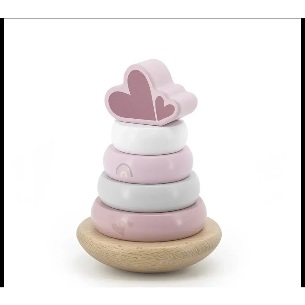 label label wood‎ stacking rings